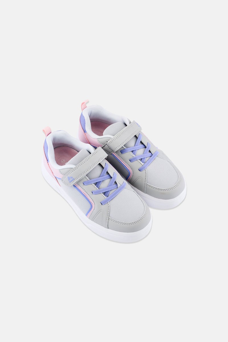 RBX Kids Girl Velcro Closure Outdoor Shoes, Light Grey - Image 2