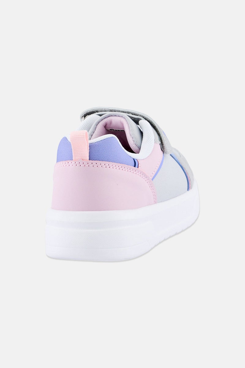 RBX Kids Girl Velcro Closure Outdoor Shoes, Light Grey - Image 4