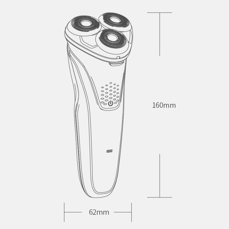 Electric Razor: 8W Strong Power, IPX7 Waterproof, 3D Independent Floating Head - Smart Anti-Trap, Thin Double-Ring Knife Net for Men’s Facial Shaving - Image 3