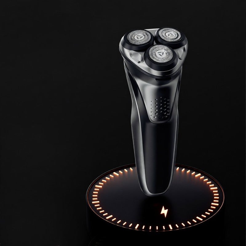 Electric Razor: 8W Strong Power, IPX7 Waterproof, 3D Independent Floating Head - Smart Anti-Trap, Thin Double-Ring Knife Net for Men’s Facial Shaving - Image 5
