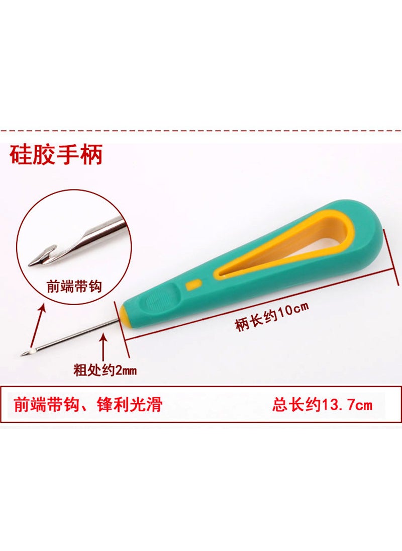 Generic - Premium Rubber Grip Punch Needle Sewing Tool Straight Hook cone - Image 1