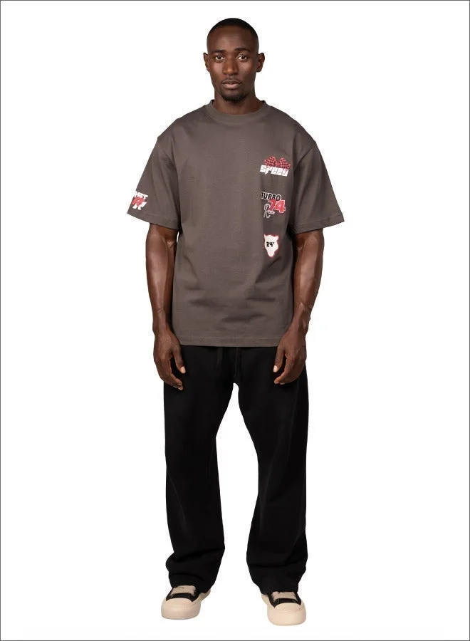 تنجيم سكواد تي شيرت فاست بريد - رمادي