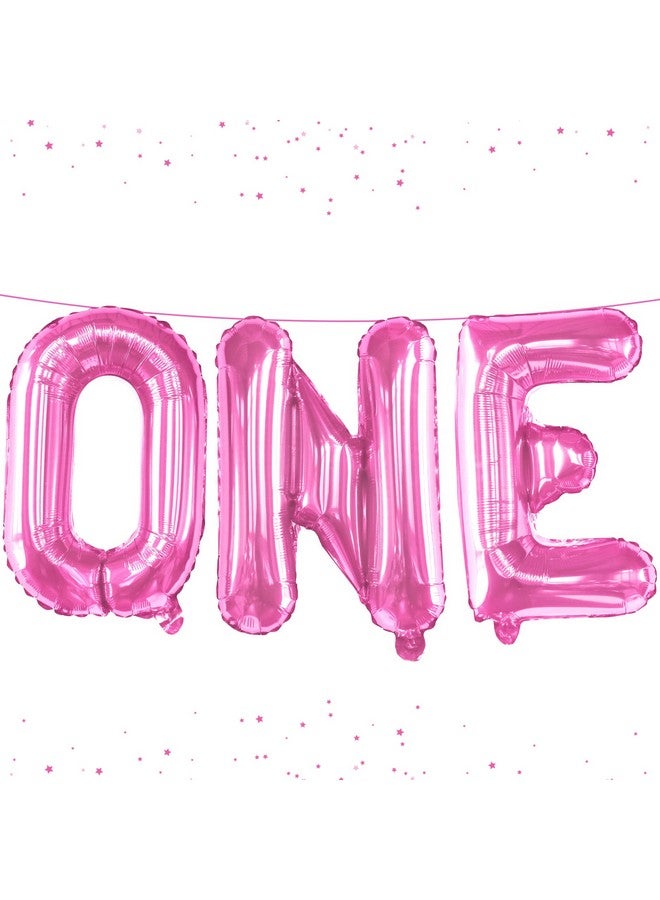 KatchOn Pink 1 Balloon (16 Inch) for First Birthday - Foil Number Balloon, Ideal for Birthday Party Decorations for Girl - Image 1