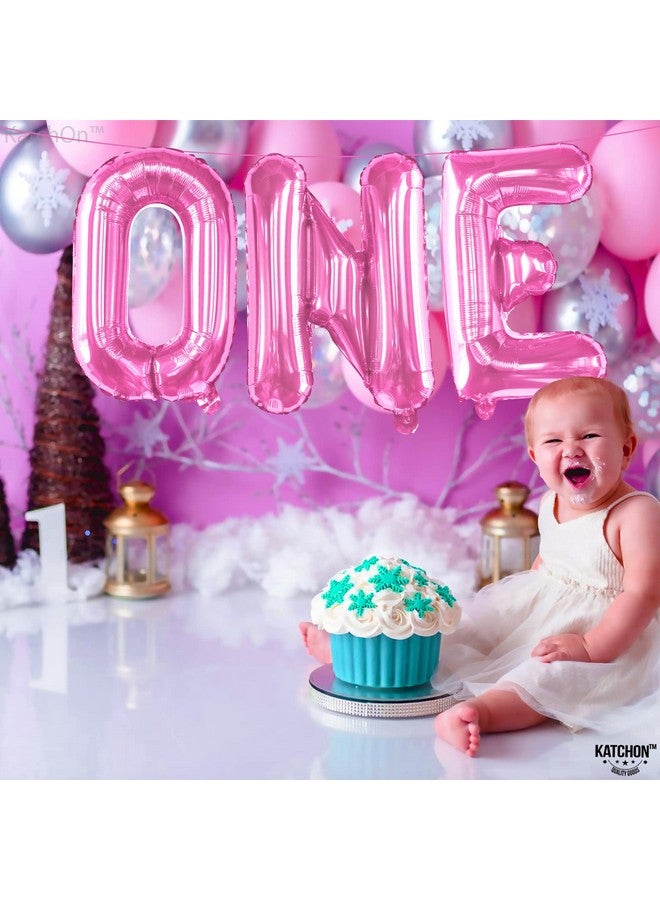 KatchOn Pink 1 Balloon (16 Inch) for First Birthday - Foil Number Balloon, Ideal for Birthday Party Decorations for Girl - Image 3