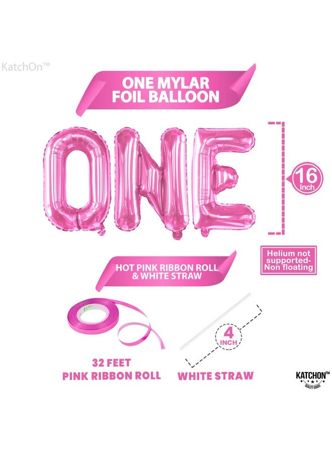 KatchOn Pink 1 Balloon (16 Inch) for First Birthday - Foil Number Balloon, Ideal for Birthday Party Decorations for Girl - Image 4
