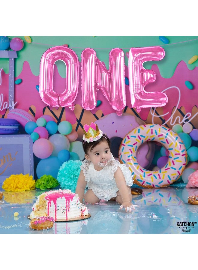 KatchOn Pink 1 Balloon (16 Inch) for First Birthday - Foil Number Balloon, Ideal for Birthday Party Decorations for Girl - Image 2