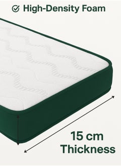 F.A.M.S High-Density Foam Mattress – 15cm Thick, Premium Foam Layers with Breathable Turkish Cotton Fabric – Orthopedic Support, Moisture-Wicking, No Flip Design – Size 90 x 190 x 15 cm  - Image 3