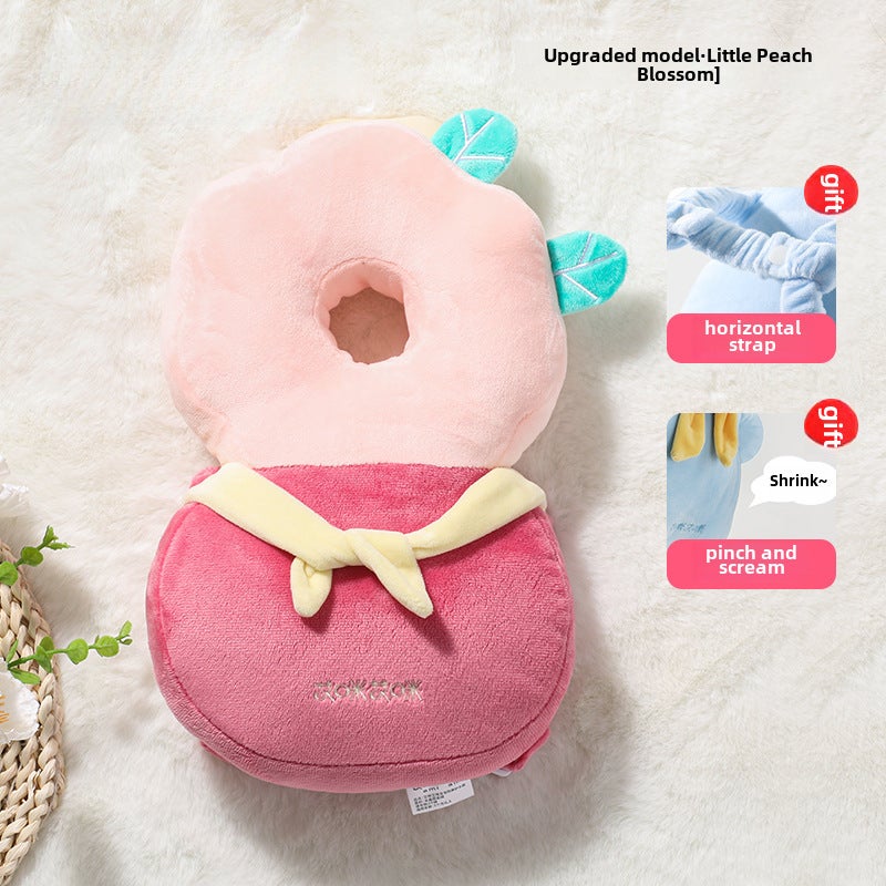 Baby Head Protection Pillow for WalkingPeach blossom anti-fall pillow + horizontal fixing belt + pinch Peach blossom anti-fall pillow + horizontal fixing belt + pinch 