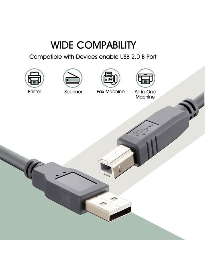 تايمي كيبل USB عالى السرعة لتوصيل جهاز الكمبيوتر  بالطابعة 1.5 متر رمادي  - Image 4