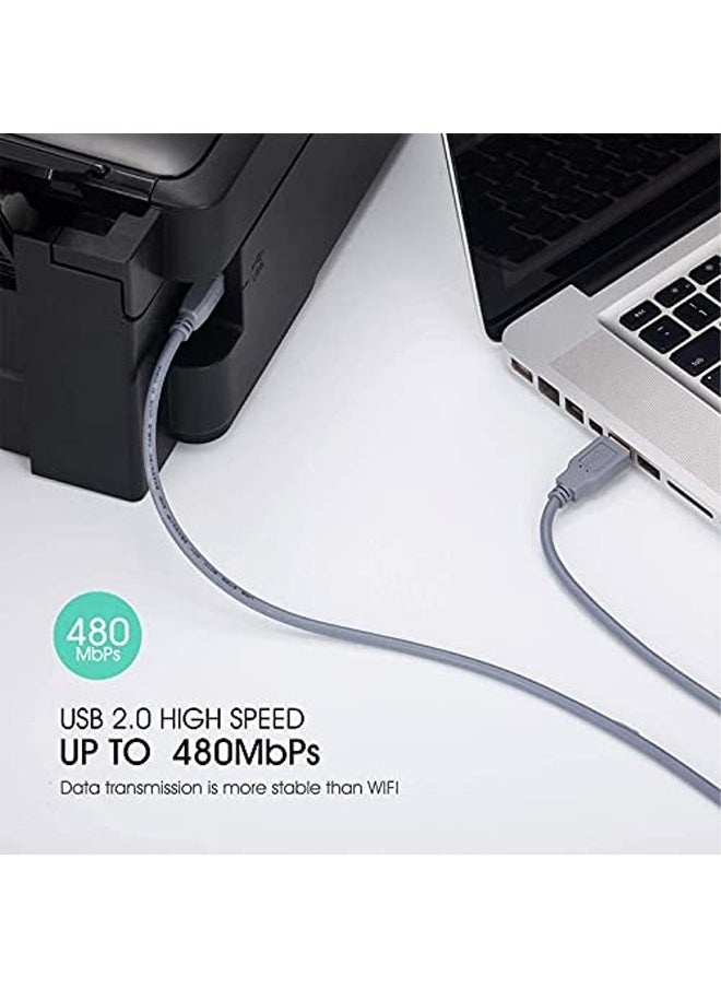 تايمي كيبل USB عالى السرعة لتوصيل جهاز الكمبيوتر  بالطابعة 1.5 متر رمادي  - Image 5