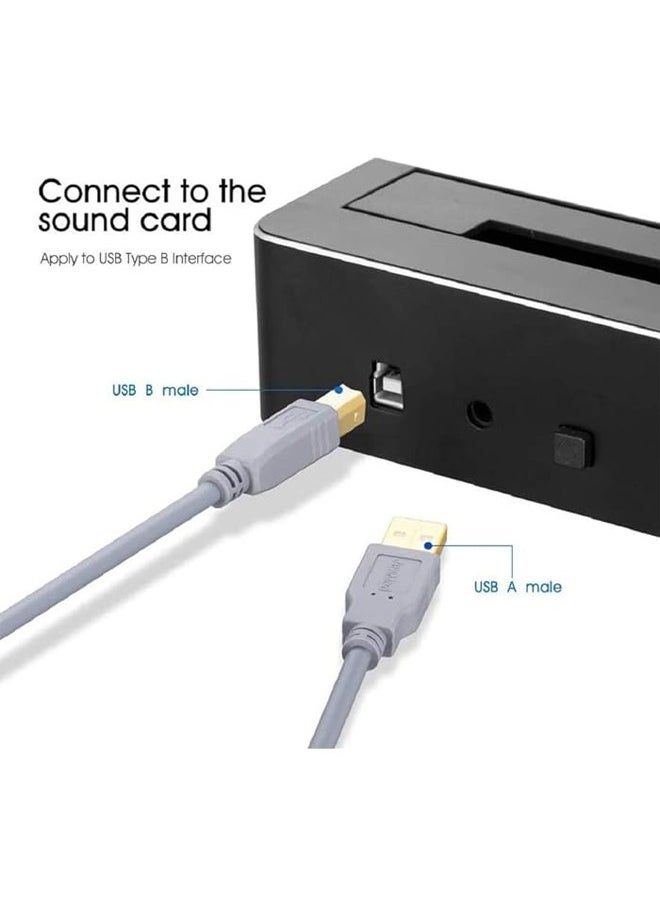 تايمي - كيبل USB عالى السرعة لتوصيل جهاز الكمبيوتر  بالطابعة 1.5 متر رمادي - Image 1