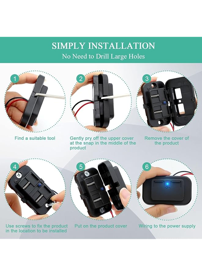 إكسفور منفذ USB، شاحن سيارة بمنفذ USB للسيارات الترفيهية، حامل لوحة أنثى بمنفذ USB مزدوج للسيارات الترفيهية، للسيارات والحافلات والقوارب والمركبات البحرية والشاحنات وعربات الجولف - Image 5