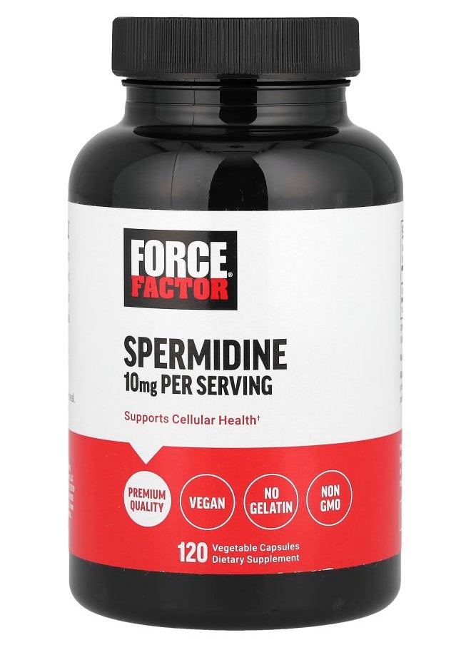 Force Factor Spermidine 10 mg 120 Vegetable Capsules (5 mg per Capsule) 
