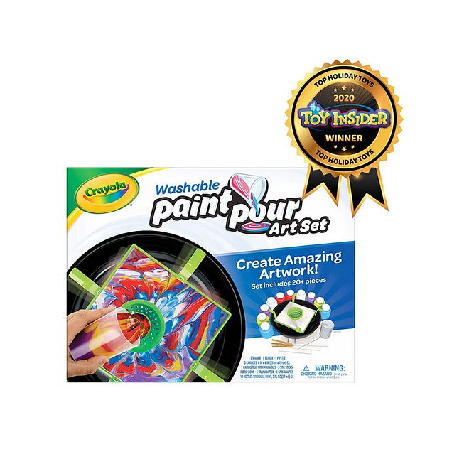 Crayola مجموعة فن الطلاء القابلة للغسل من كرايولا للأعمار من 8 سنوات، مجموعة طلاء سهلة وآمنة وغير سامة، تشمل 10 ألوان، 3 لوحات قماشية، صينية وإكسسوارات - Image 1