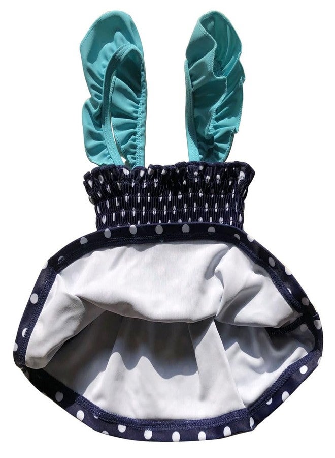 glcsisi Baby Girls Bikini 3-Set Polka Dots Tankini with Skirt SPF Summer Beach Wear Fluttering Sleeve Swim Shirt& Shorts 1-2t - Image 3