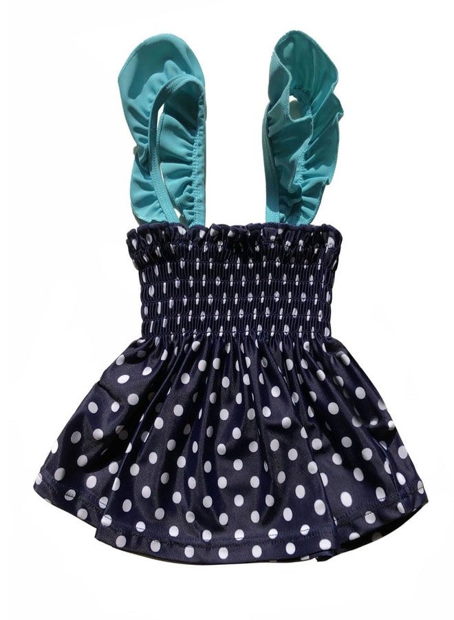 glcsisi Baby Girls Bikini 3-Set Polka Dots Tankini with Skirt SPF Summer Beach Wear Fluttering Sleeve Swim Shirt& Shorts 1-2t - Image 2