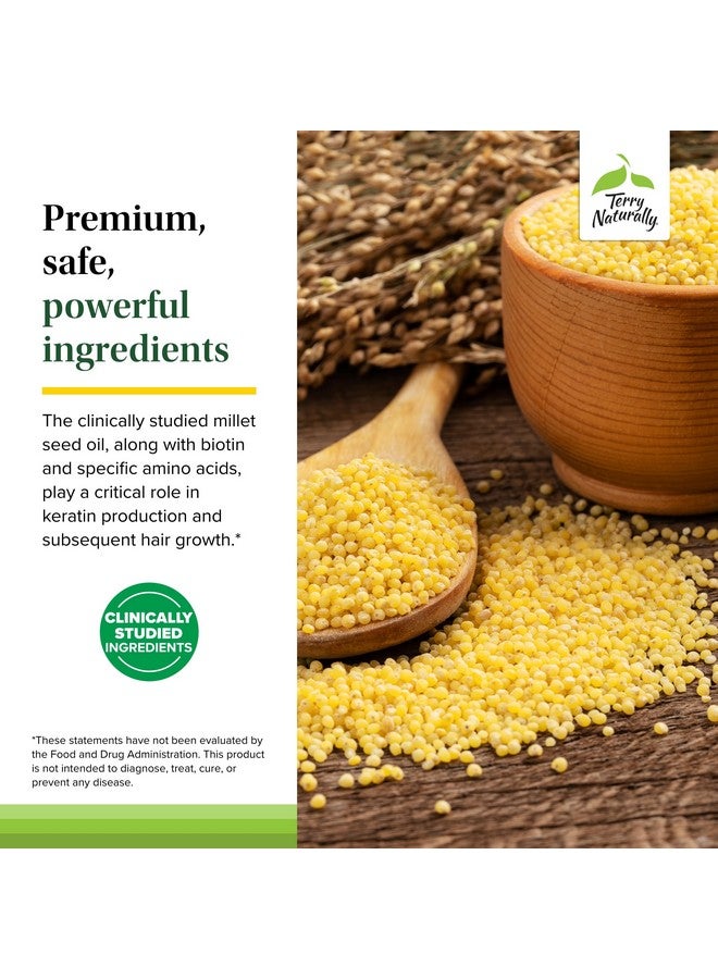 Terry Naturally Hair Renew Formula - Hair Growth Support Supplement with Horsetail Biotin & Folic Acid - Millet Seed Oil for Keratin Production Support - 60 Softgels, 2 Pack - Image 5