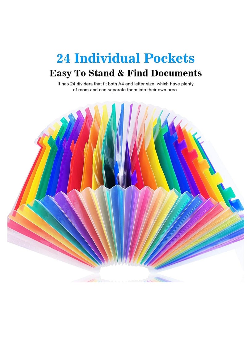 24 Pockets Expanding File Folder Multicolored Accordian File Organizer File Organizer Expandable Folder with Expandable Cover Document Organizer A4 Size File Box Large Capacity - pzsku/Z03DFC941A236BDF497A6Z/45/_/1730975056/3c1869c8-e612-4426-822d-0b17373e1026