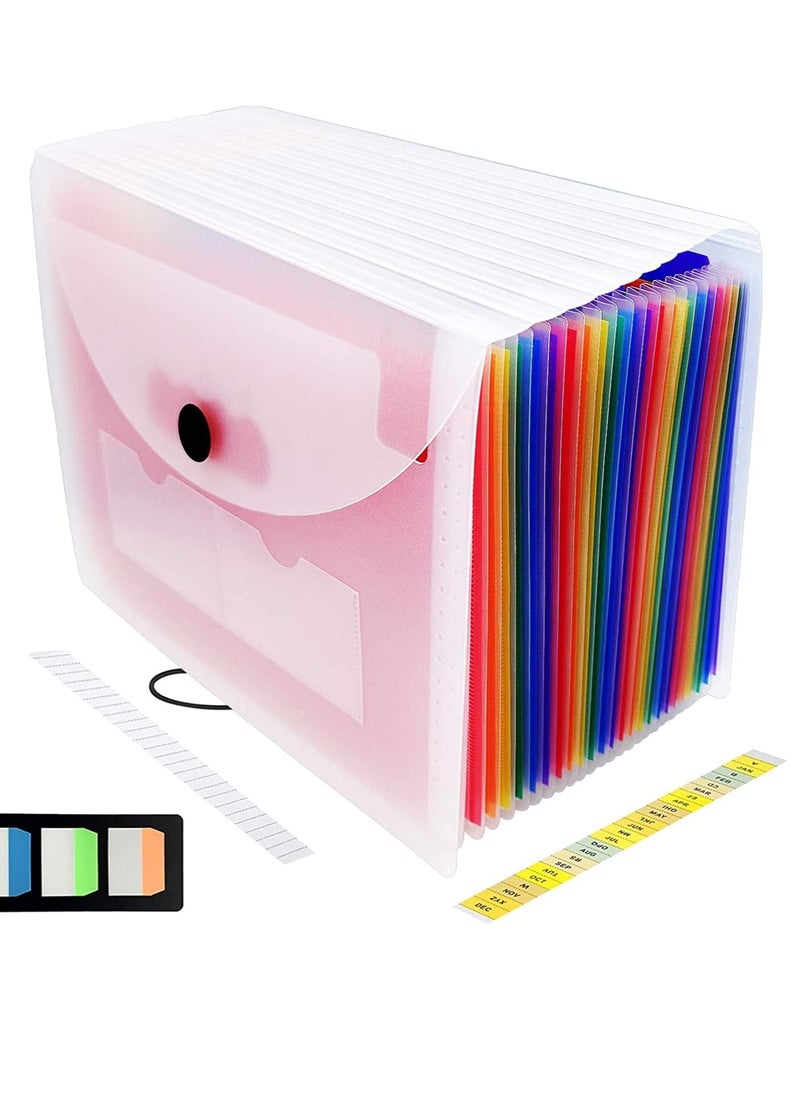 24 Pockets Expanding File Folder Multicolored Accordian File Organizer File Organizer Expandable Folder with Expandable Cover Document Organizer A4 Size File Box Large Capacity - pzsku/Z03DFC941A236BDF497A6Z/45/_/1730975057/28ff07fb-d1a5-4a98-ae2d-a9009d27ea04