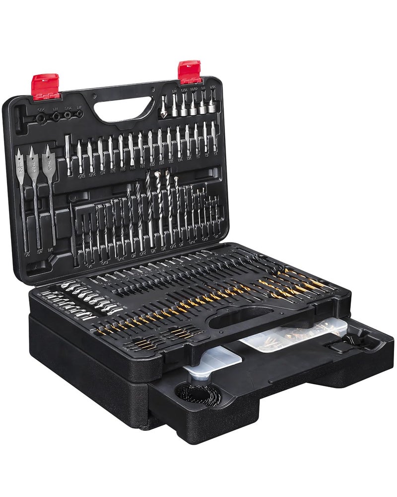 KingTool 400 Pcs Drill Bit Set - Drill Bits Screwdriver Bit Set Case with Drawer, Bit Set Designed for Various Drilling & Screw Driving Tasks for Metal, Wood, Masonry, Perfect for DIY Projects - Image 1