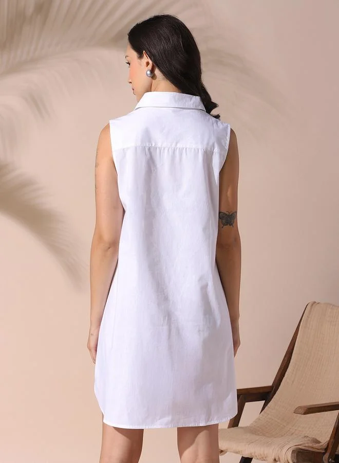 دينيس لينغو فستان قميص قطني بنقشة الزهور