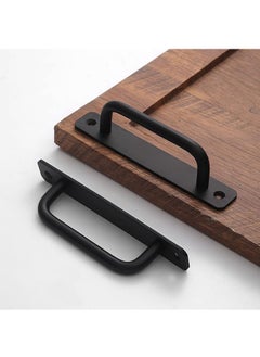 Muyixin 6 Pcs Kitchen Cabinet Handles Pulls Round Drawer Pulls 5 inch Hole Center Cabinet Handles Matte Black for Kitchen Cupboard Solid Dresser Handles  - Image 1