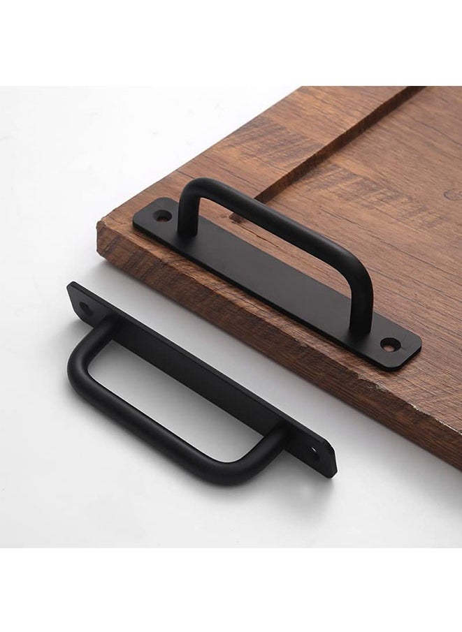 Muyixin 6 Pcs Kitchen Cabinet Handles Pulls Round Drawer Pulls 5 inch Hole Center Cabinet Handles Matte Black for Kitchen Cupboard Solid Dresser Handles  - Image 1