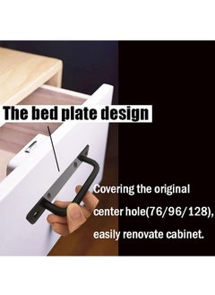 Muyixin 6 Pcs Kitchen Cabinet Handles Pulls Round Drawer Pulls 5 inch Hole Center Cabinet Handles Matte Black for Kitchen Cupboard Solid Dresser Handles  - Image 3