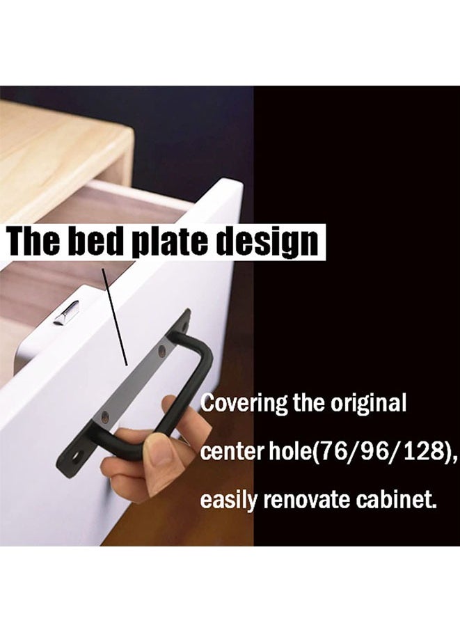 Muyixin 6 Pcs Kitchen Cabinet Handles Pulls Round Drawer Pulls 5 inch Hole Center Cabinet Handles Matte Black for Kitchen Cupboard Solid Dresser Handles  - Image 3