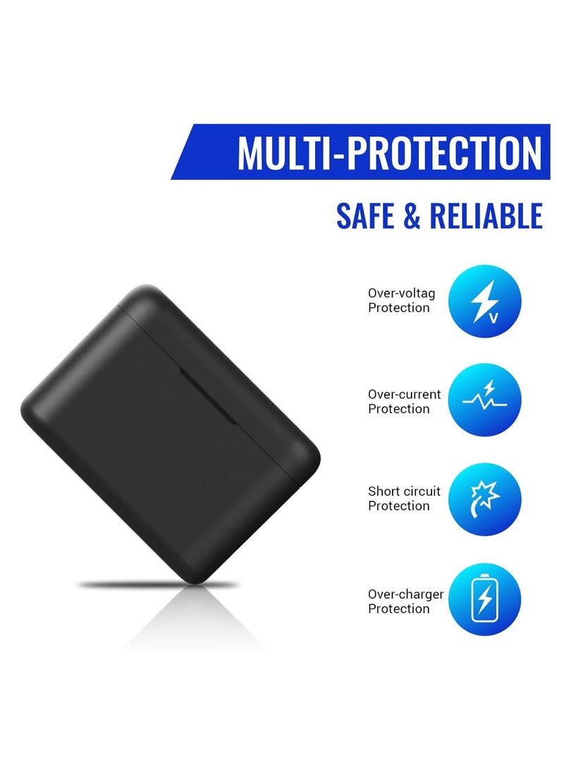 Fast Battery Charger Hub for Insta360 X4 Battery, Quick Portable 2 Channel Battery Charger Storager Station with USB Power Cord & Misro SD Card Slots, Battery Charger Hub Compatible with Insta360 X4 - Image 2