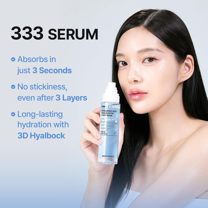 Meditherapy Hyaluronic Acid Serum XXL 150ml (5.07 fl.oz.) â€“ Ultra Hydrating 333Serum for Glowing Skin, Face Moisturizer, Non-Sticky, Anti-Aging & Wrinkle Care, Korean Skin Care - Image 4
