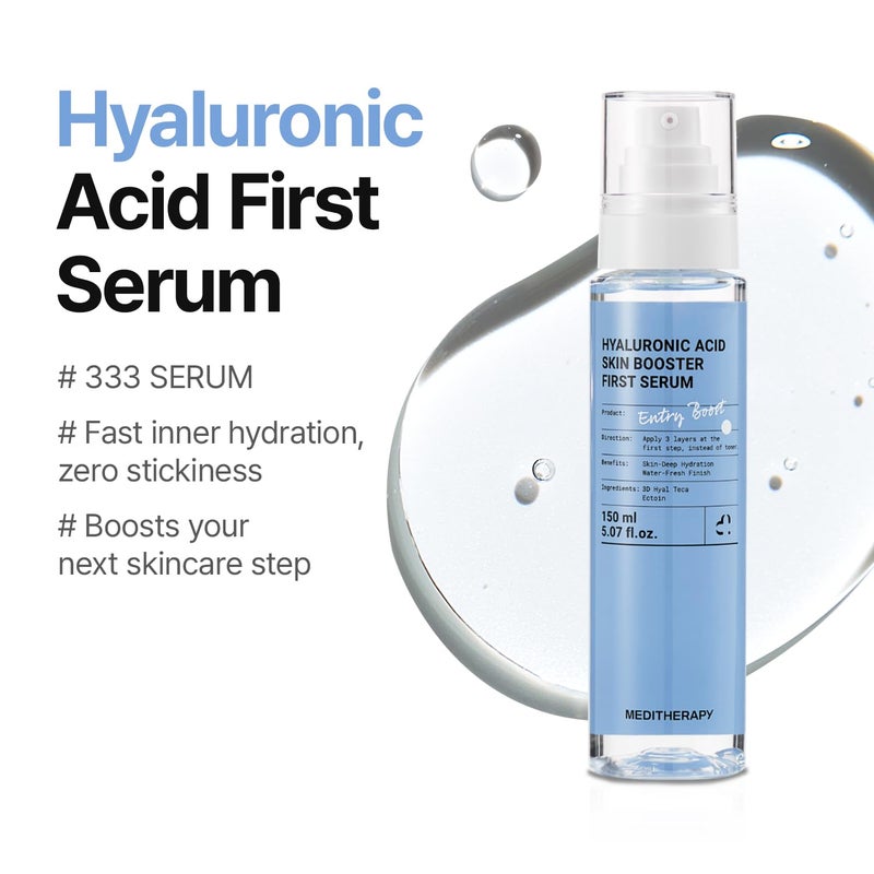 Meditherapy Hyaluronic Acid Serum XXL 150ml (5.07 fl.oz.) â€“ Ultra Hydrating 333Serum for Glowing Skin, Face Moisturizer, Non-Sticky, Anti-Aging & Wrinkle Care, Korean Skin Care - Image 2