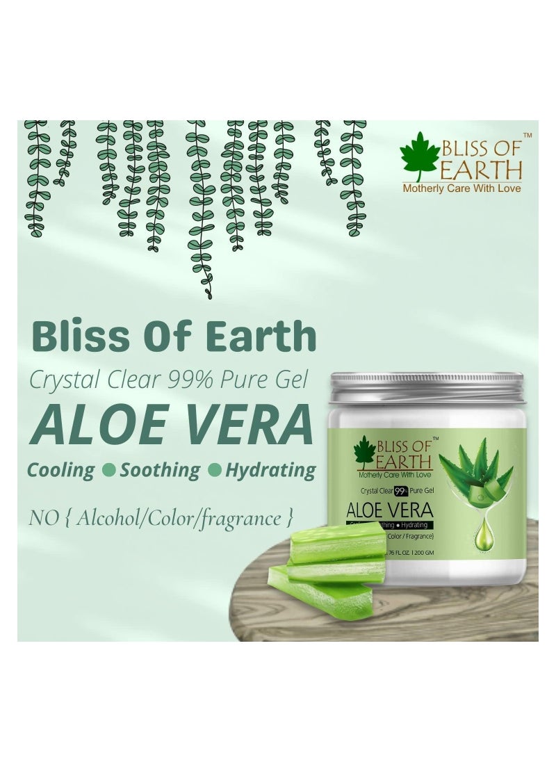 BLISS OF EARTH BLISS OF EARTH Crystal Clear Aloe Vera Gel 100g Pack of 2  - Image 5