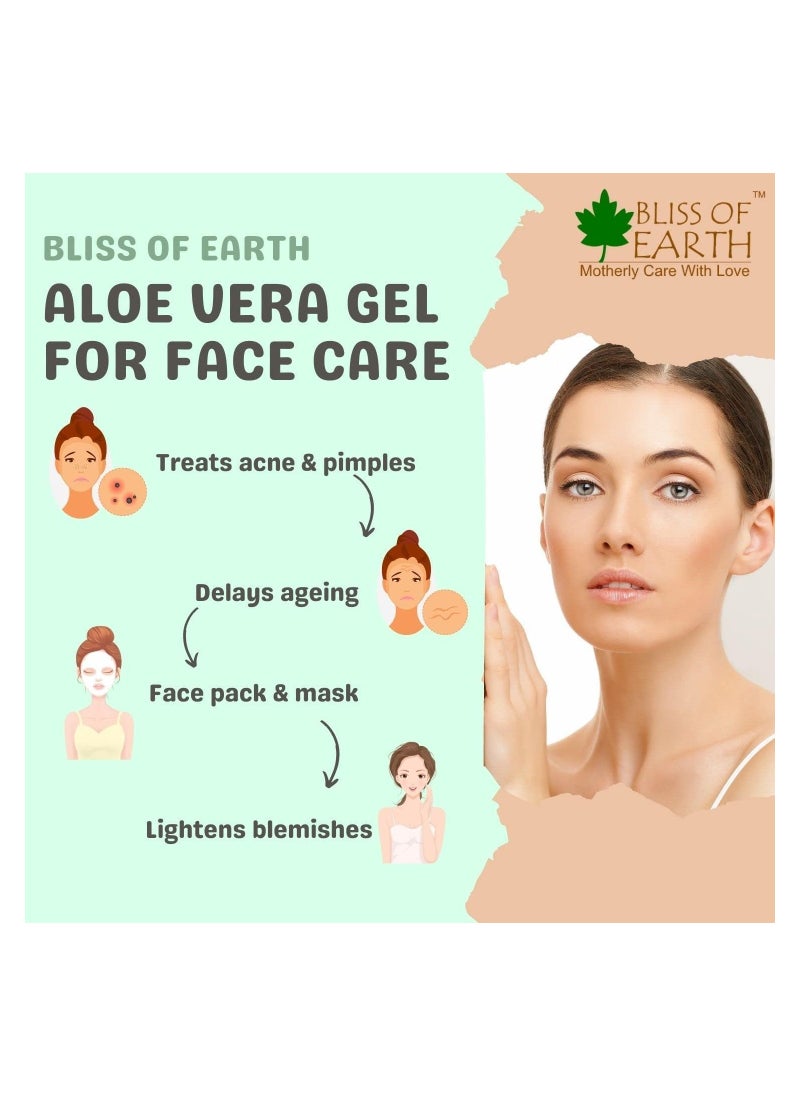 BLISS OF EARTH BLISS OF EARTH Crystal Clear Aloe Vera Gel 100g Pack of 2  - Image 2