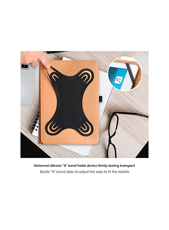 Procases 9 Inch 10.1 Inch Universal Tablet Case Protective Cover Stand Folio Case For 9 10 10.1 Inch Android Touchscreen Tablet With 360 Degree Rotatable Kickstand And Multiple Viewing Angles Black - Image 2