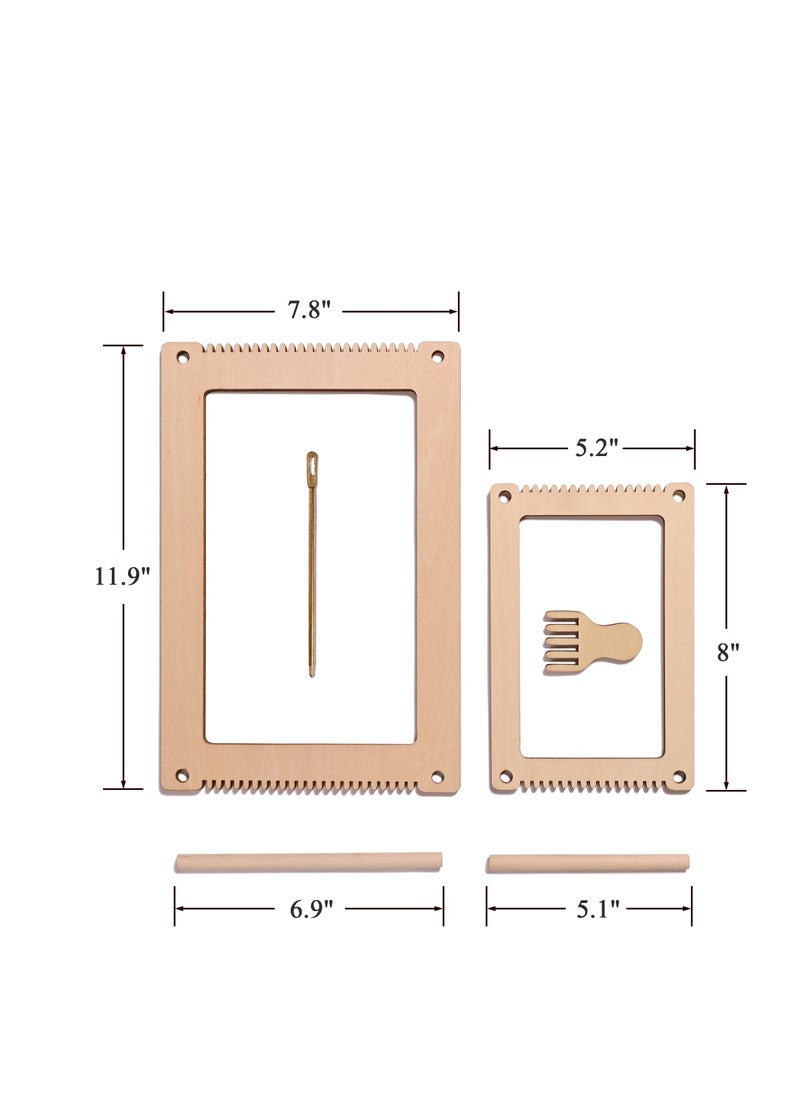 Weaving Looms Set of 2, Loom with Weaving Needle Wooden DIY Weaving Loom for Kids, DIY Looms for Weaving Kids Adult Beginners Weaving Lovers Crochet Knitting Craft Activity 11.9" x 7.8" & 8" x 5.2" - pzsku/Z03E037624C7CD732B262Z/45/_/1713265025/123dd6f5-ae62-4cef-85f6-eadc8ee73e4e