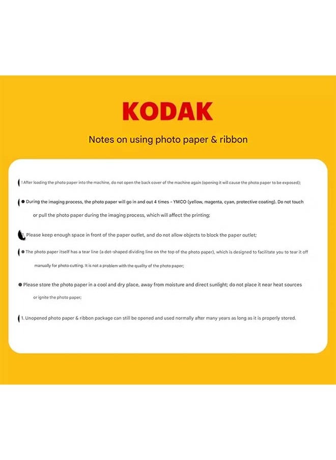 Kodak - KODAK Dock Plus & Dock Photo Printer Cartridge PHC-80 – Cartridge Refill & Photo Paper- 80 Pack - Image 1