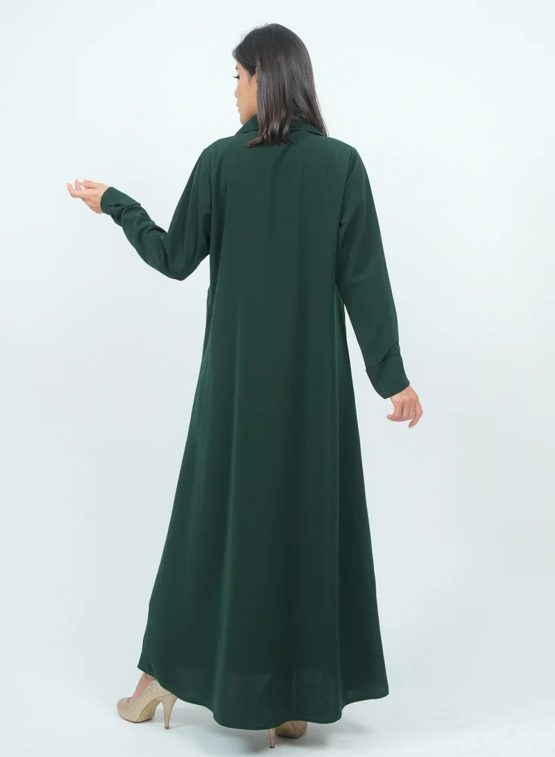 روزيت عباية عباية أنيقة بتصميم بليزر مع تطريز خيالي