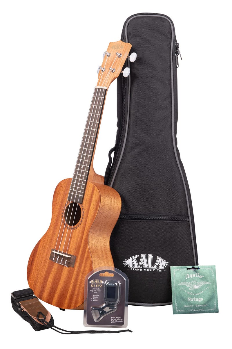 Kala Brand Music Co., 4-String Ukulele, Natural, Tenor (KA-15T-BNDL) - Image 1