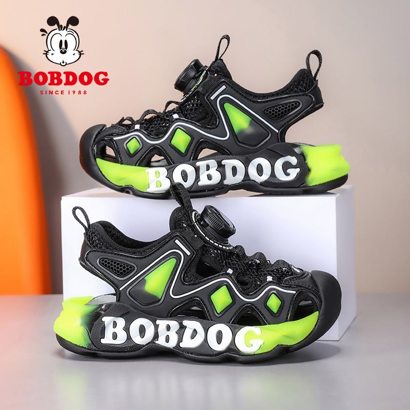 Babu Bean Children'S Shoes Boys Baotou Sandals 2025 Middle And Large Children'S Non-Slip Soft Sole Children'S Sports Sandals - Image 2
