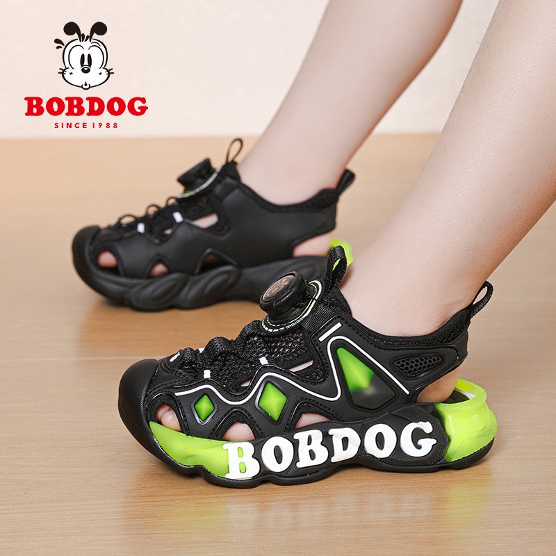 Babu Bean Children'S Shoes Boys Baotou Sandals 2025 Middle And Large Children'S Non-Slip Soft Sole Children'S Sports Sandals - Image 4