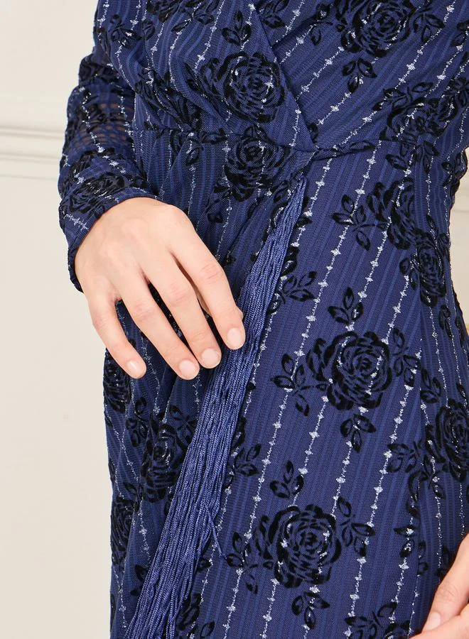 Styli Floral Fringe Dress