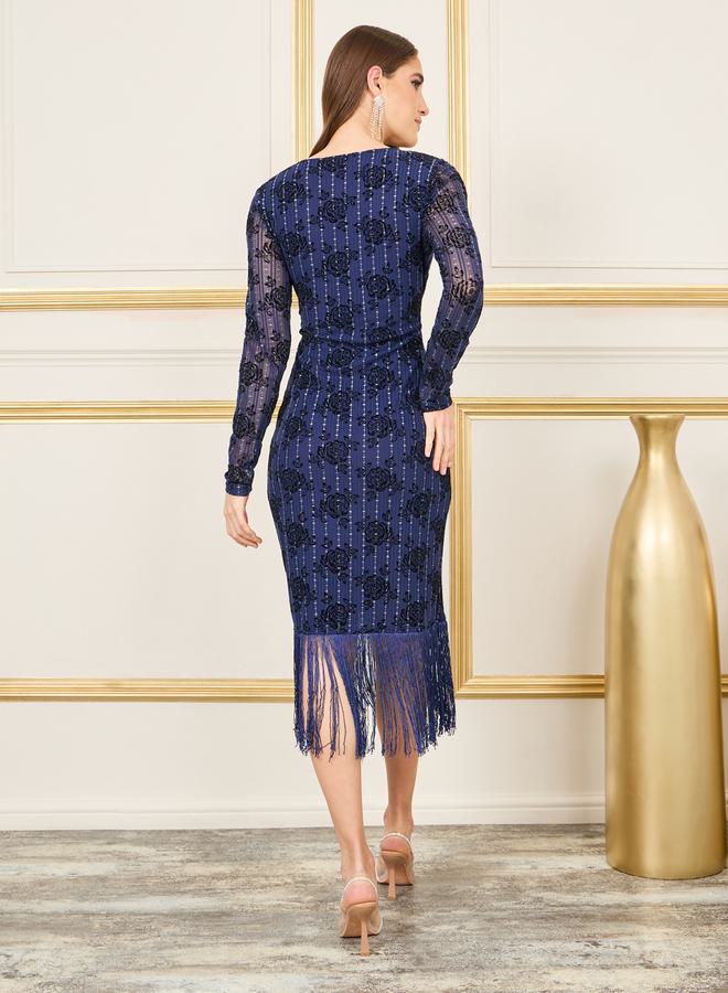 Styli Floral Fringe Dress  - Image 4