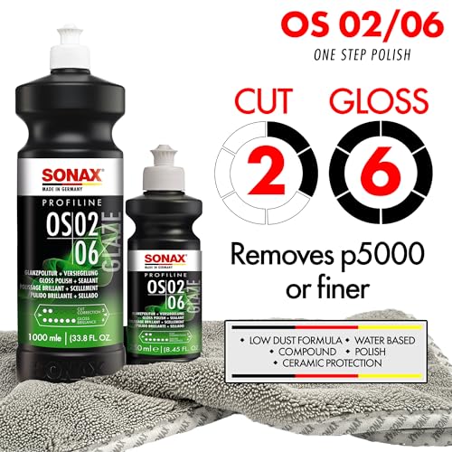 SONAX Glaze OS 02-06 247141 | All-in-One Car Polish for Scratch Removal, High-Gloss Finish & Ceramic Protection | SiO2-Based 6-Month Durability | Hologram-Free Results for All Paint | 250ml - Image 2