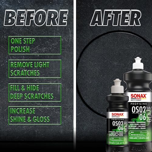 SONAX Glaze OS 02-06 247141 | All-in-One Car Polish for Scratch Removal, High-Gloss Finish & Ceramic Protection | SiO2-Based 6-Month Durability | Hologram-Free Results for All Paint | 250ml - Image 3