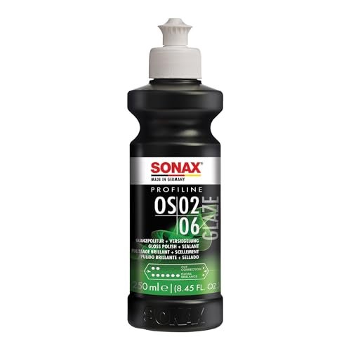 SONAX Glaze OS 02-06 247141 | All-in-One Car Polish for Scratch Removal, High-Gloss Finish & Ceramic Protection | SiO2-Based 6-Month Durability | Hologram-Free Results for All Paint | 250ml - Image 1