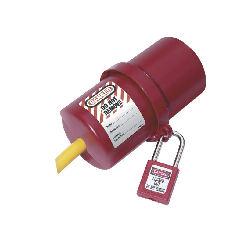 Master Lock Rotating Electrical Plug Lockout Device for 220-550 Volt Plugs - Image 1