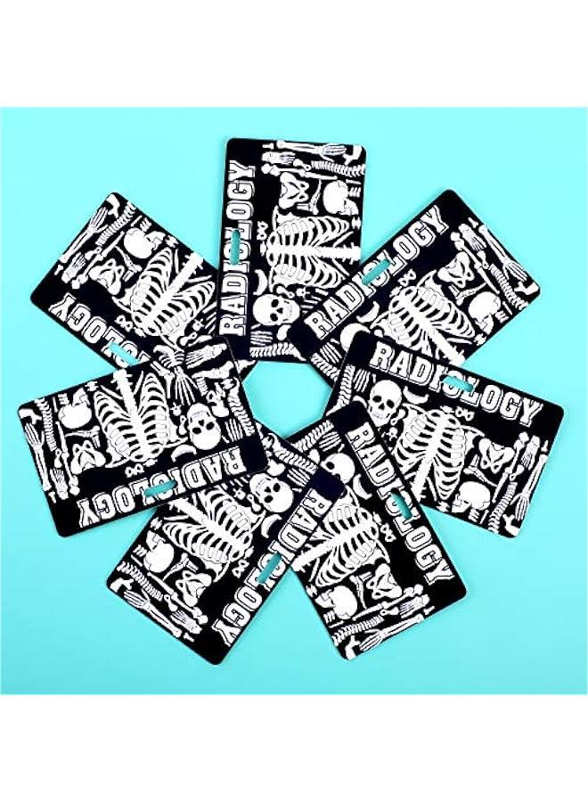 Arabest 10 Pieces Xray Marker Holder Skeleton Themed PVC Xray Marker Holder X-Ray Badge Radiology Horizontal ID Card Badge Pouch for Office Staff DIY ID Badge Holder  - Image 5