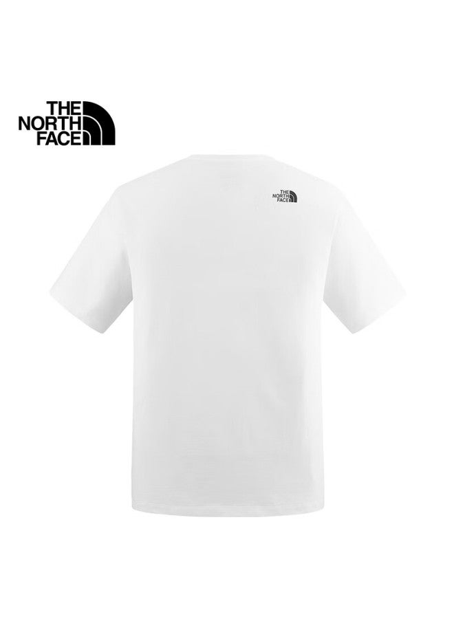 The North Face Unisex Cotton Printed Short Sleeve T-Shirt Outdoor Breathable 8D7W Snow White/Fn4 L