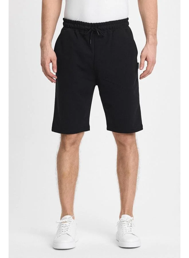 Mmetalic  Men's Black-Navy-Charcoal Side-Pocket Elastic Waist Regular Fit Comfortable Cut 3-Piece Shorts. for Men | Best Price UAE